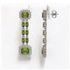 Image 2 : 11.38 ctw Tourmaline & Diamond Earrings 14K White Gold - REF-232R2K