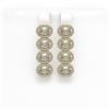 Image 1 : 5.92 ctw Oval Cut Diamond Micro Pave Earrings 18K Yellow Gold - REF-821A2N