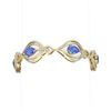 Image 1 : 16.09 ctw Tanzanite & Diamond Bracelet 18K Yellow Gold - REF-890M9G