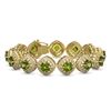 Image 1 : 33.05 ctw Tourmaline & Diamond Victorian Bracelet 14K Yellow Gold - REF-982N8F