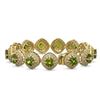 Image 2 : 33.05 ctw Tourmaline & Diamond Victorian Bracelet 14K Yellow Gold - REF-982N8F
