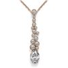 Image 1 : 1.2 ctw Oval Cut Diamond Designer Necklace 18K Rose Gold - REF-181F8M