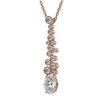 Image 2 : 1.2 ctw Oval Cut Diamond Designer Necklace 18K Rose Gold - REF-181F8M