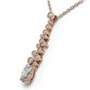 Image 3 : 1.2 ctw Oval Cut Diamond Designer Necklace 18K Rose Gold - REF-181F8M