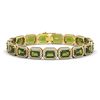 Image 1 : 26.38 ctw Tourmaline & Diamond Micro Pave Halo Bracelet 10k Yellow Gold - REF-436Y4X