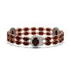 Image 2 : 32.15 ctw Garnet & Diamond Bracelet 14K Rose Gold - REF-225F2M