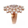 Image 2 : 5.72 ctw Morganite & Diamond Ring 18K Rose Gold - REF-318F2M