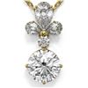 Image 1 : 1.4 ctw Diamond Designer Necklace 18K Yellow Gold - REF-181W2H