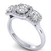 Image 2 : 1.55 ctw Certified VS/SI Diamond Solitaire 3 Stone Ring 14k White Gold - REF-182H5R