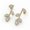 Image 1 : 2.57 ctw Marquise Cut Diamond Designer Earrings 18K Yellow Gold - REF-293N3F