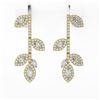 Image 2 : 2.57 ctw Marquise Cut Diamond Designer Earrings 18K Yellow Gold - REF-293N3F