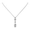 Image 2 : 2.5 ctw Oval Cut Diamond Designer Necklace 18K White Gold - REF-666A2N