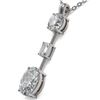 Image 3 : 2.5 ctw Oval Cut Diamond Designer Necklace 18K White Gold - REF-666A2N