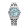 Image 2 : Rolex Men's Stainless Steel, QuickSet, Diamond Dial & Diamond Bezel - REF-521A2N