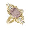 Image 3 : 5.49 ctw Morganite & Diamond Ring 18K Yellow Gold - REF-309N3F