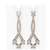 Image 1 : 5.39 ctw Cushion Diamond Earrings 18K Rose Gold - REF-808X4A