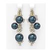 Image 1 : 2.43 ctw Diamond & Pearl Earrings 18K Yellow Gold - REF-238A2N