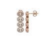 Image 2 : 4.52 ctw Oval Cut Diamond Micro Pave Earrings 18K Rose Gold - REF-381G8W