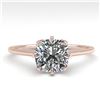 Image 1 : 1.0 ctw Certified VS/SI Cushion Diamond Engagment Ring 18k Rose Gold - REF-317Y3X