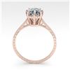 Image 3 : 1.0 ctw Certified VS/SI Cushion Diamond Engagment Ring 18k Rose Gold - REF-317Y3X