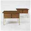 Image 1 : Finn Juhl, attribution end tables, pair Denmark, c. 1965 teak, brass