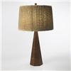 Image 1 : Phillip Lloyd  Powell table lamp USA, c. 1965 walnut, cotton cord 19