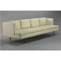 Edward Wormley sofa, model #4907A Dunbar USA, c. 1949 upholstery, br