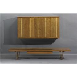 Edward Wormley Long John bench and wall-mounted cabinet Dunbar USA,