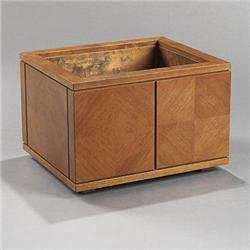 Edward Wormley planter Dunbar USA, c. 1957 walnut, copper 24 w x 20