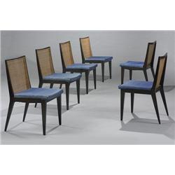 Edward Wormley dining chairs model #5953, set of six Dunbar USA, 195