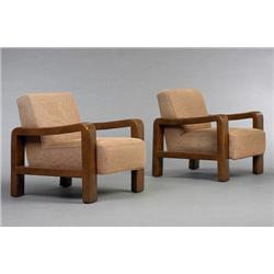 Edward Wormley lounge chairs model #4834, pair Dunbar USA, c. 1948 u