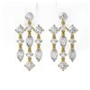 Image 2 : 4.82 ctw Mix Cut Diamonds Designer Earrings 18K Yellow Gold - REF-618X5A