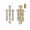 Image 3 : 4.82 ctw Mix Cut Diamonds Designer Earrings 18K Yellow Gold - REF-618X5A