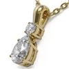 Image 3 : 0.6 ctw Pear Cut Diamond Designer Necklace 18K Yellow Gold - REF-89R6K