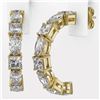 Image 3 : 4.16 ctw Princess Cut Diamond Designer Earrings 18K Yellow Gold - REF-445R2K