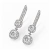 Image 1 : 2.5 ctw Cushion Cut Diamond Designer Earrings 18K White Gold - REF-270X8A
