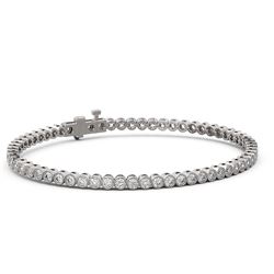 4.5 ctw Diamond Designer Bracelet 18K White Gold - REF-421N5F