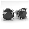 Image 1 : 4.0 ctw Black Diamond Stud Designer Earrings 18k White Gold - REF-81A2N