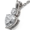 Image 3 : 1.25 ctw Heart Diamond Designer Necklace 18K White Gold - REF-377A2N