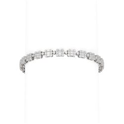7 ctw Diamond Bracelet 18K White Gold - REF-759Y3X