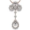 Image 1 : 3.25 ctw Pear Cut Diamond Designer Necklace 18K Rose Gold - REF-308Y2X