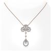 Image 2 : 3.25 ctw Pear Cut Diamond Designer Necklace 18K Rose Gold - REF-308Y2X