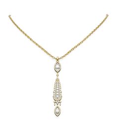 3 ctw Diamond Necklace 18K Yellow Gold - REF-346N8F