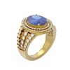 Image 1 : 5.39 ctw Tanzanite & Diamond Ring 18K Yellow Gold - REF-340W2H