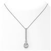 Image 1 : 1.6 ctw Pear Cut Diamond Designer Necklace 18K White Gold - REF-319H9R