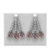 Image 1 : 20.22 ctw Morganite & Diamond Earrings 18K White Gold - REF-890F9M