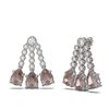Image 2 : 20.22 ctw Morganite & Diamond Earrings 18K White Gold - REF-890F9M