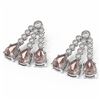Image 3 : 20.22 ctw Morganite & Diamond Earrings 18K White Gold - REF-890F9M