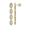 Image 2 : 6.08 ctw Marquise Cut Diamond Micro Pave Earrings 18K Yellow Gold - REF-852A3N