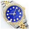 Image 1 : Rolex Men's Two Tone 14K Gold/SS, QuickSet, Diamond Dial & Diamond Bezel - REF-557W7H